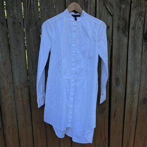 BCBGMaxazria White Tuxedo Button Dress - XS